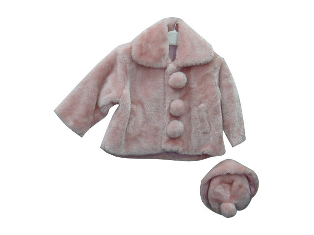 Faux fur coat with hat – Comme 128